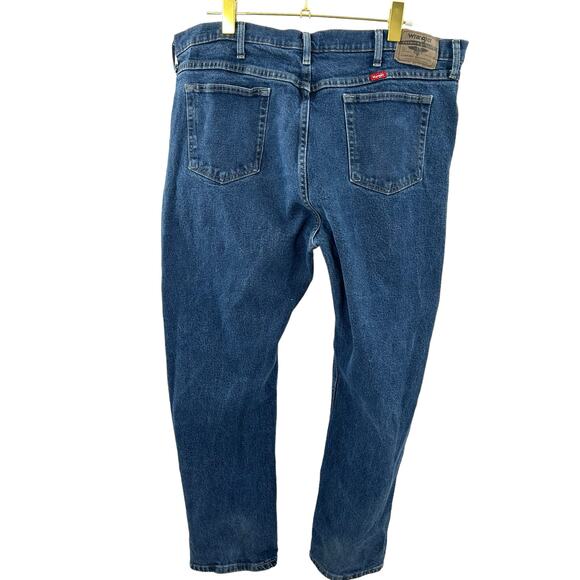 Wrangler 1096FXVMF Dark Blue Denim Jeans Men's Regular Fit Size 42 x 30‎ - Picture 1 of 9